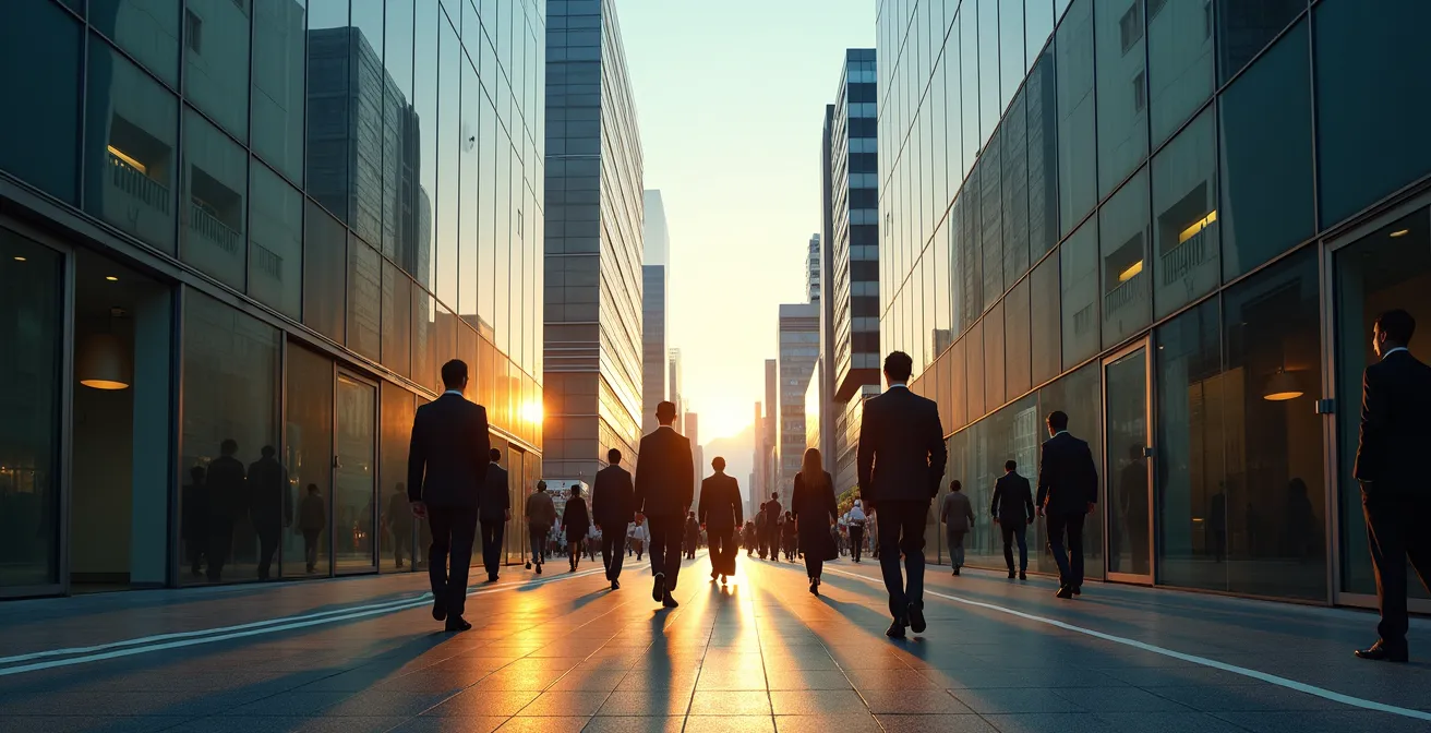 Contraste visuel entre l'imaginaire anime et la réalité urbaine japonaise