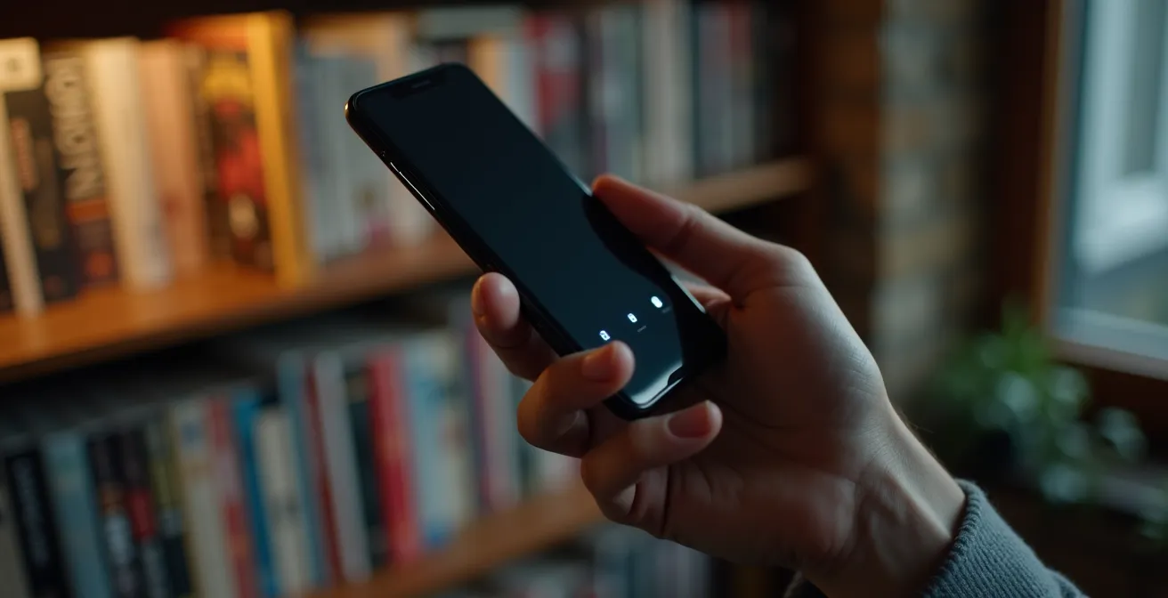 Main tenant un smartphone avec notifications d'alertes pour des mangas rares