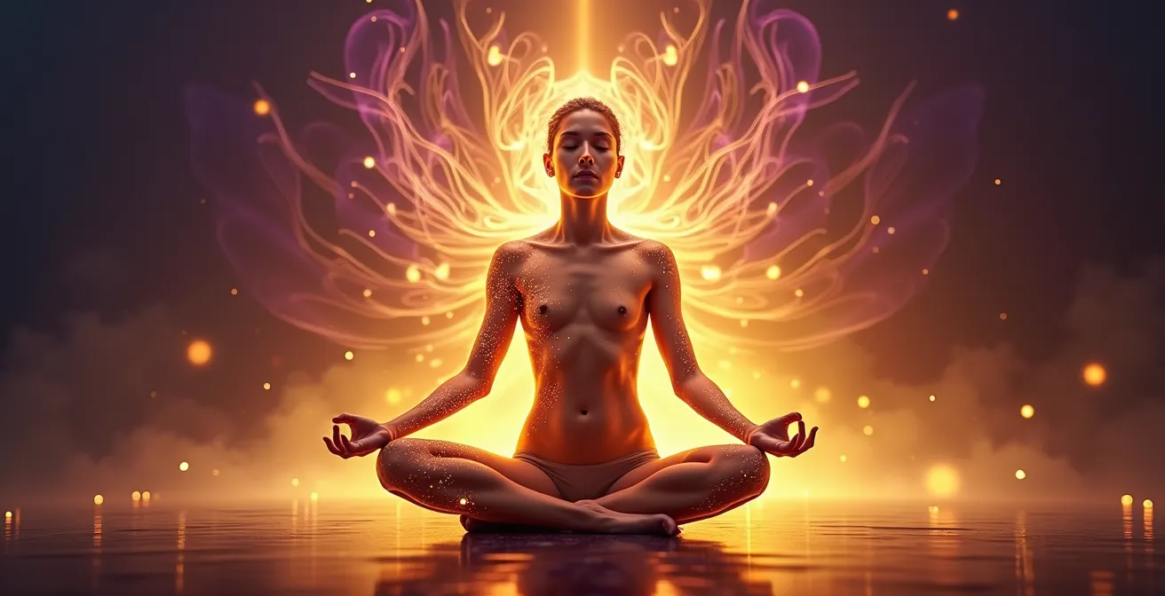 Métaphore visuelle de l'évolution des pouvoirs liée à la croissance émotionnelle