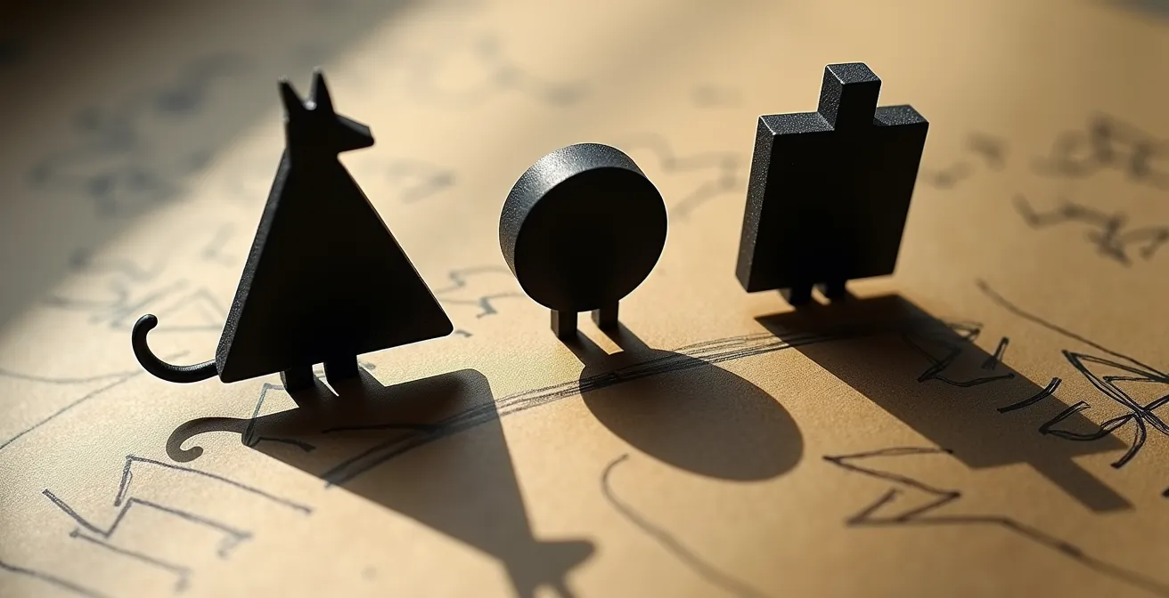 Exploration des formes géométriques dans la création de personnages mémorables