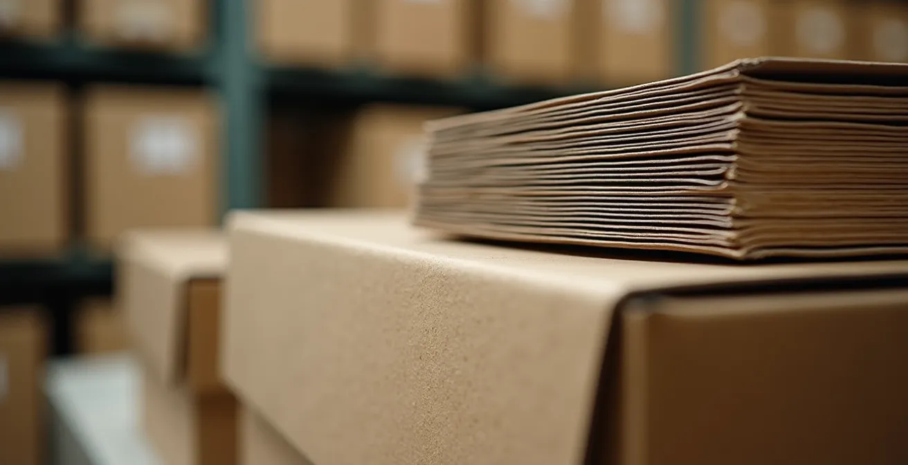 Système d'archivage professionnel avec boîtes de conservation et hygromètre visible